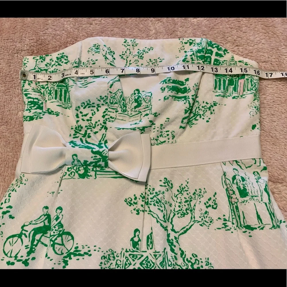 Lilly Pulitzer Strapless dress in Resort White Spring Fever Toile size 8 - Picture 5 of 11